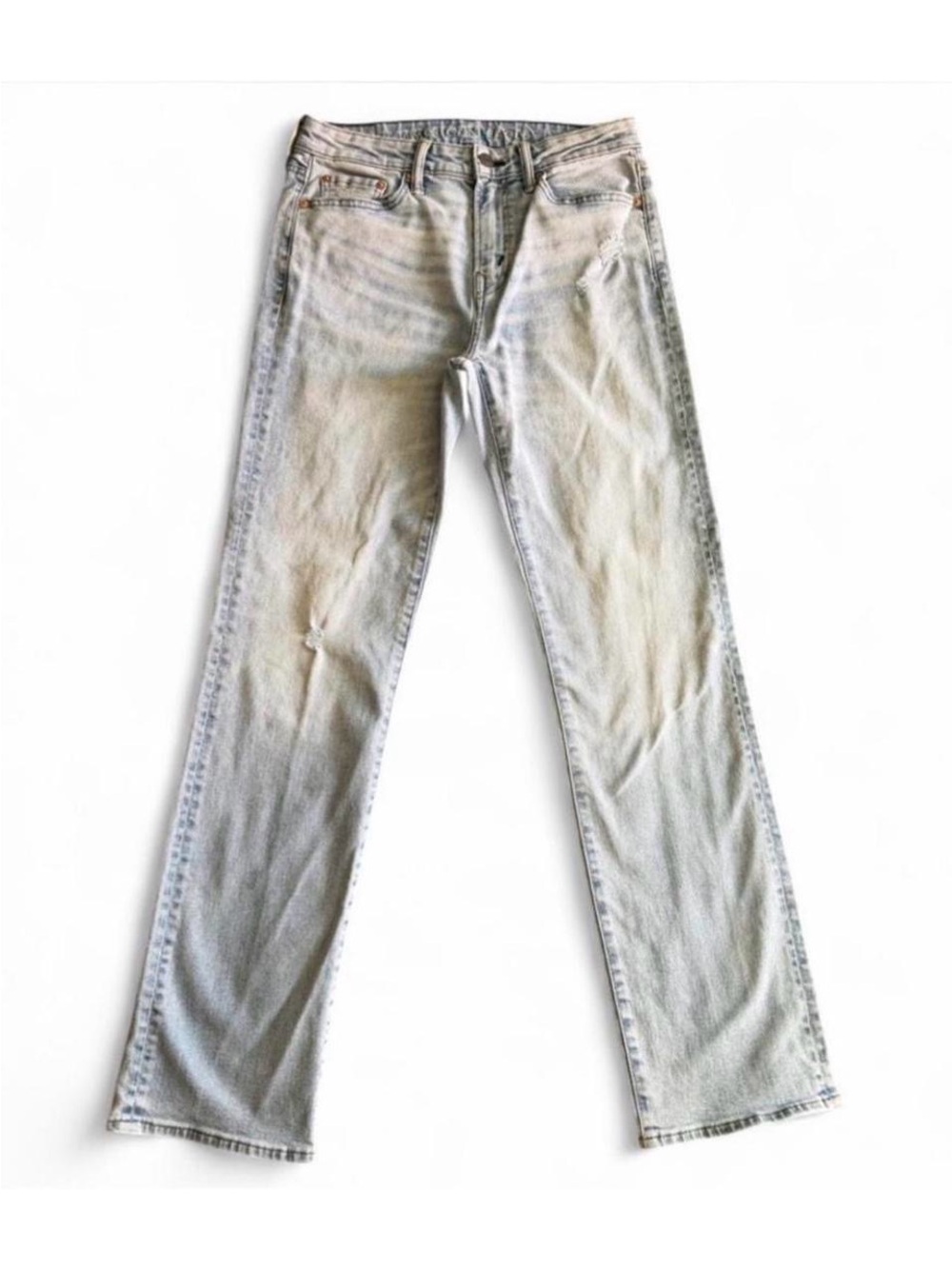 American Eagle Airflex+ Slim Straight Jeans Light Wash 30x34